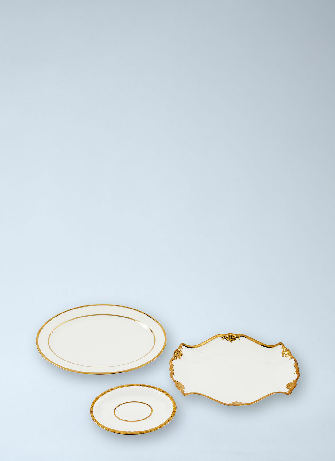 POLSPOTTEN Set Of Three Golden Finds Plates