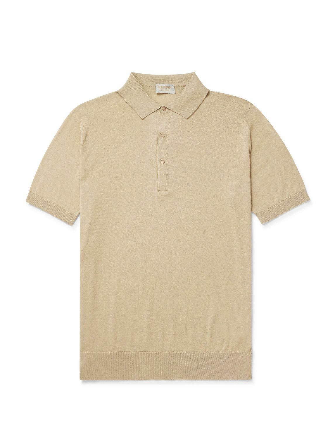 JOHN SMEDLEY SEA COTTON POLO エクリュ Calun - John Smedley's Sea Island Cotton Polo Shirt | John Smedley