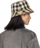 Burberry Beige Exaggerated Check Bucket Hat