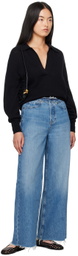 FRAME Blue 'Le Low Baggy Wide Leg' Jeans