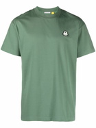 Moncler Genius X Palm Angels Green Logo-Appliqué T-Shirt