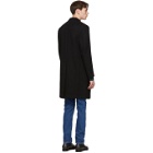 Eidos Black Wool Double-Breasted Over Coat