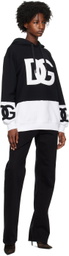 Dolce & Gabbana Black & White Appliqué Hoodie