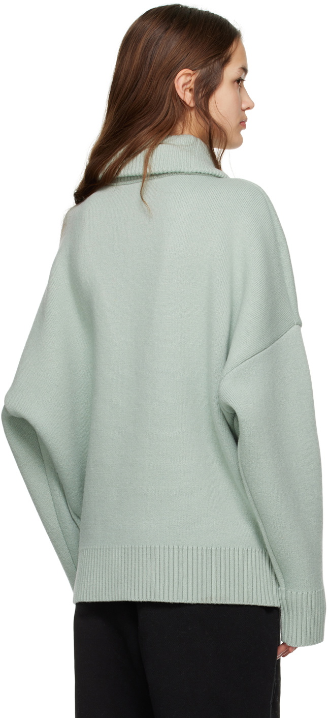 Trunk Project SSENSE Exclusive Green Sailor Collar Sweater
