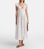 Dôen Sorina floral cotton midi dress