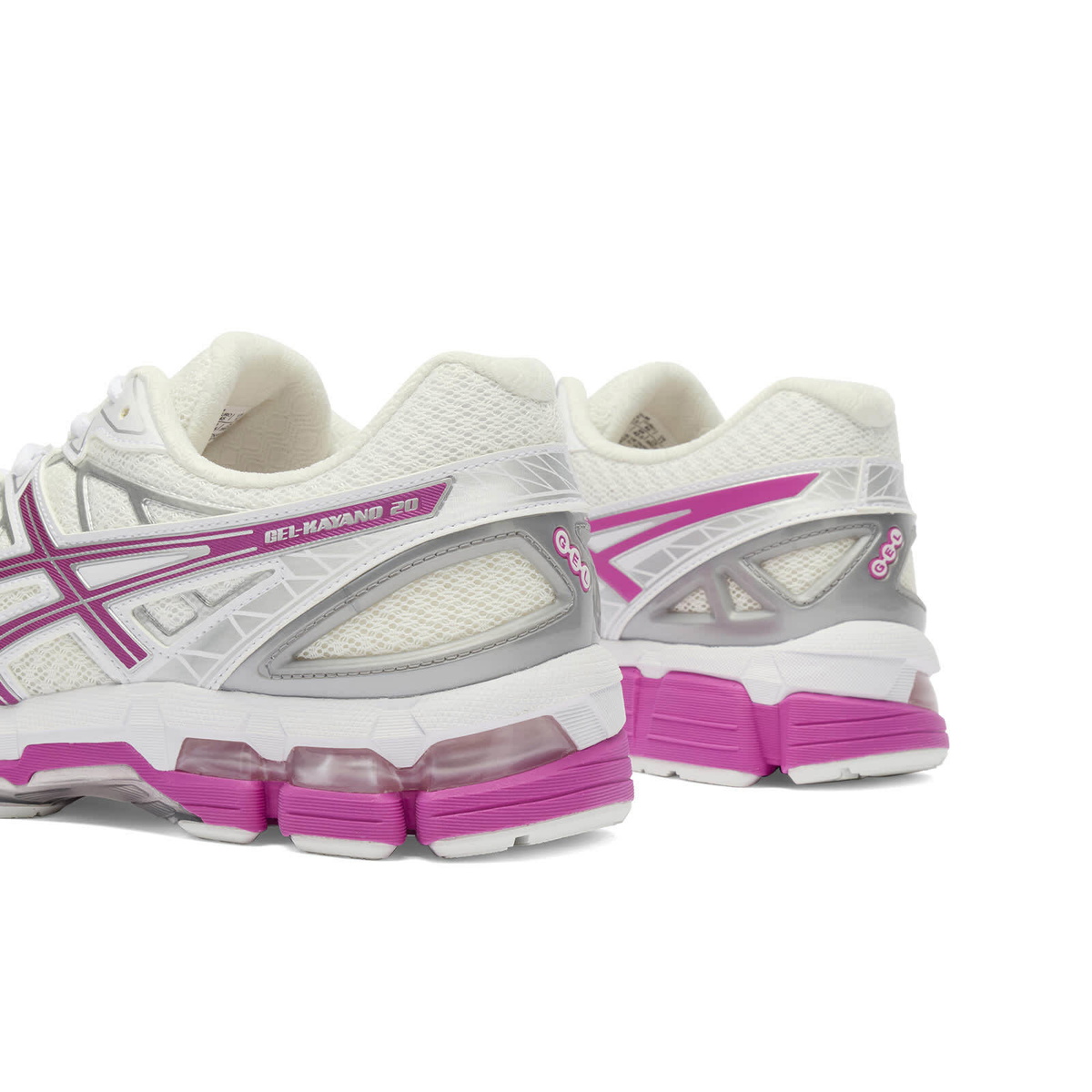Asics GEL-KAYANO 20 Sneaker in White/Raspberry