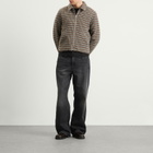 Won Hundred Men's Dutton Houndstooth Wool Jacket in Taupe Grey