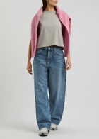 Agolde Low Slung Baggy Distressed Wide-leg Jeans Indigo