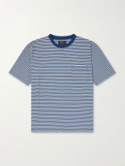 Beams Plus - Striped Cotton-Jersey T-Shirt - Blue