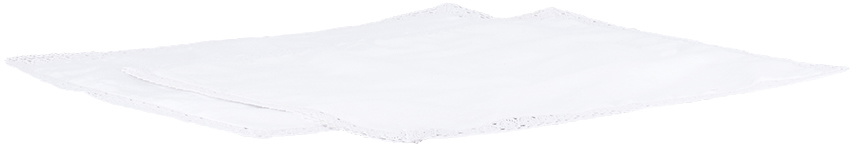 Gohar World White Crochet Trim Placemat Set