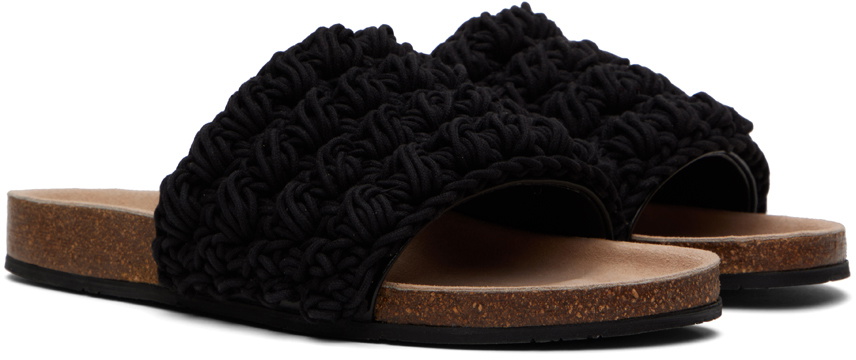 JW Anderson Black Popcorn Slides