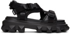 Valentino Garavani Black Trackstud Sandals