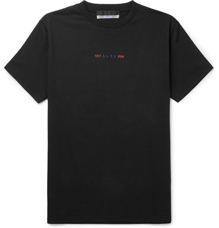 Photo: 1017 ALYX 9SM - Printed Cotton-Blend Jersey T-Shirt - Black