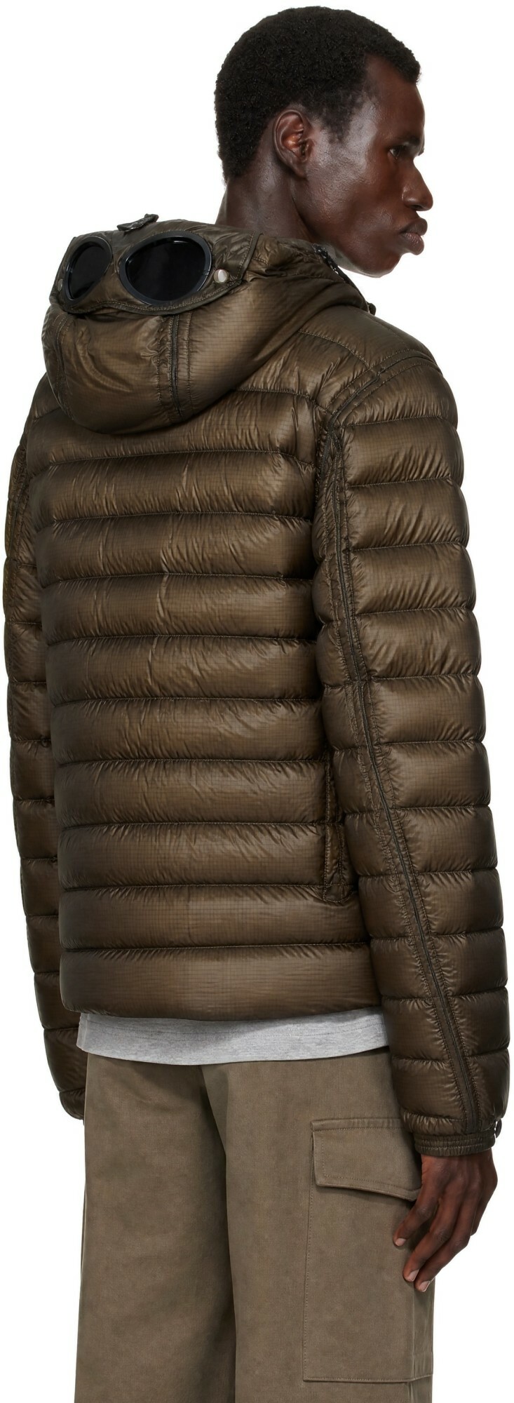 C.P. Company Khaki D.D. Shell Goggle Down Jacket