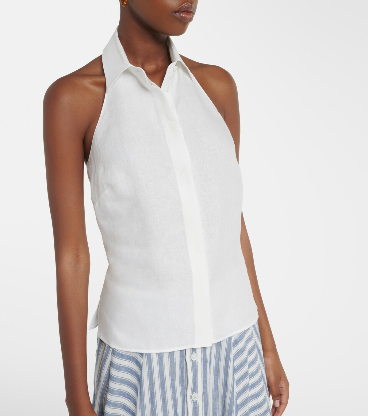 Ralph Lauren Collection Eldred halterneck linen top