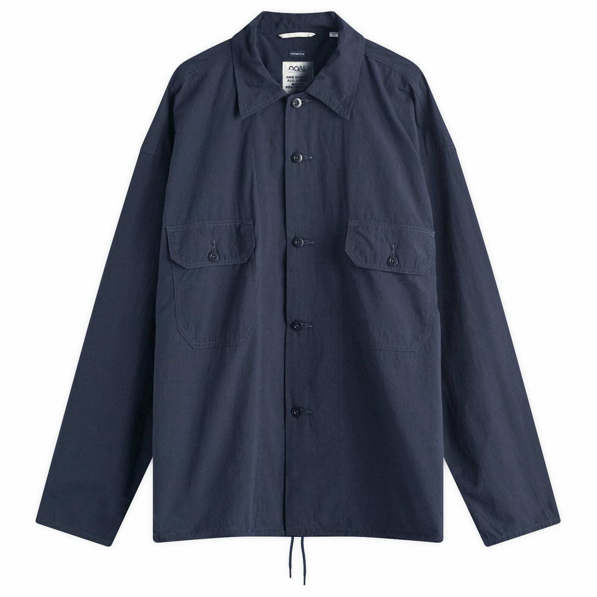 Nanamica Palaka Check Open Collar Wind Shirt Nanamica