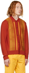 King & Tuckfield Orange Textured Cardigan