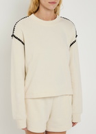 Rag & Bone Vintage Terry Blanket Stitch Cotton-blend Sweatshirt Cream