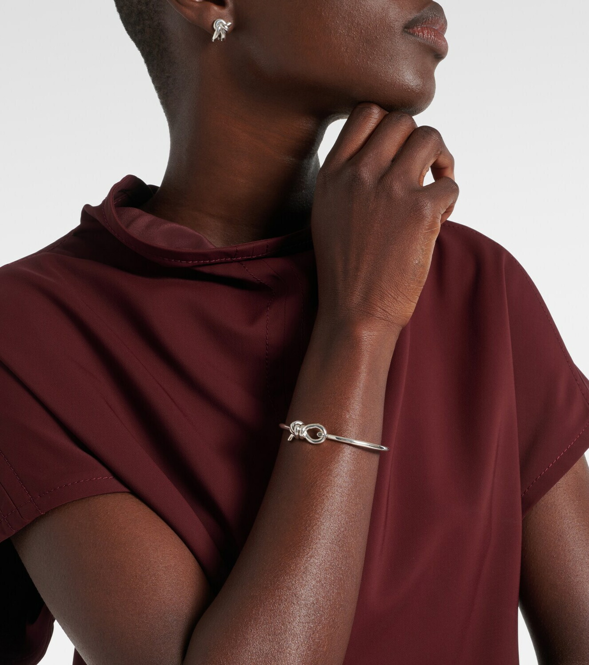 Bottega Veneta Knot sterling silver bracelet