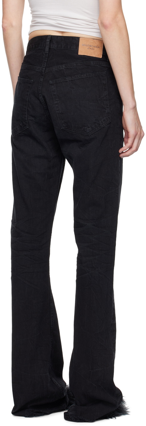 Balenciaga Black Low Waist Straight Jeans Balenciaga