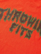 Throwing Fits - Logo-Print Cotton-Jersey T-Shirt - Orange