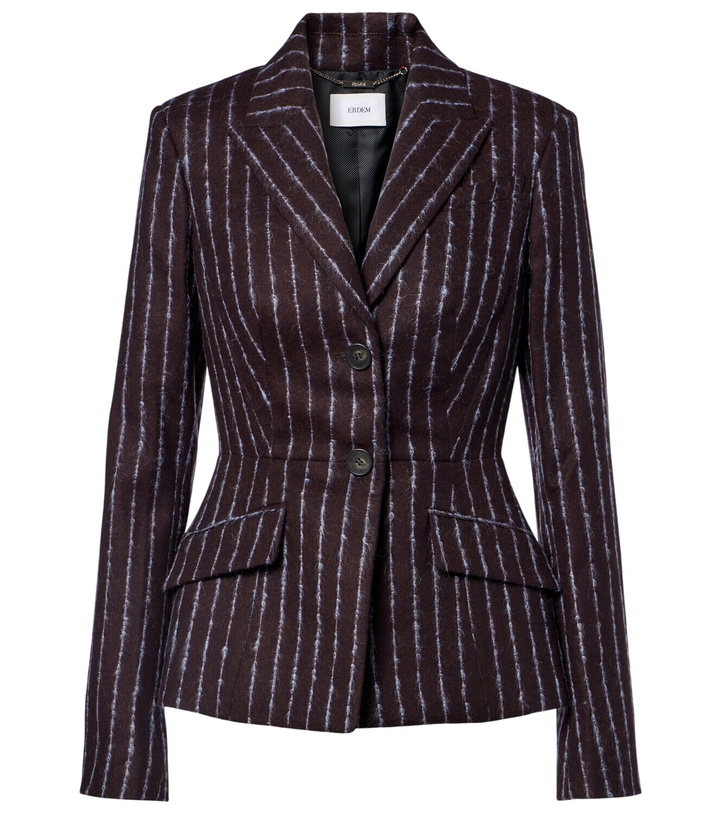 Photo: Erdem Pinstripe wool and mohair blazer