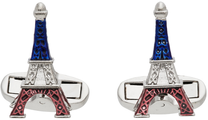 Photo: Paul Smith Silver & Multicolor 'Paris Souvenir' Cufflinks