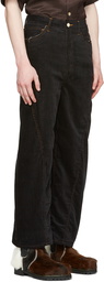 JieDa Black Cotton Trousers