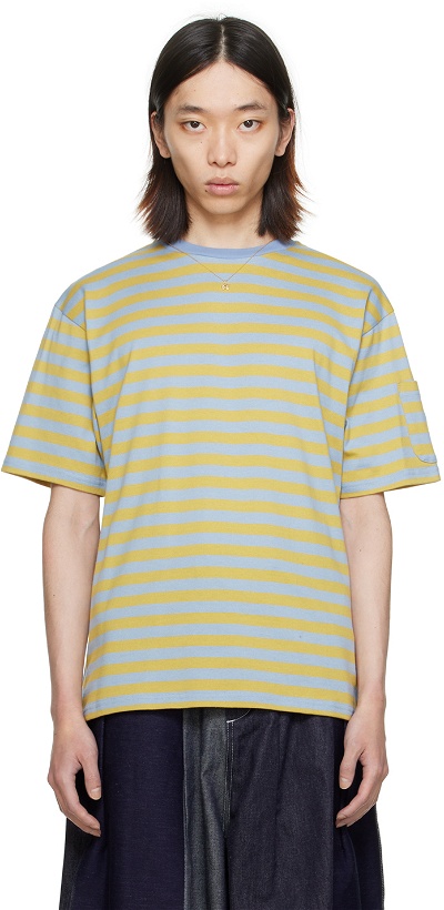 Photo: NEEDLES Blue & Yellow Stripe T-Shirt