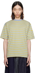 NEEDLES Blue & Yellow Stripe T-Shirt