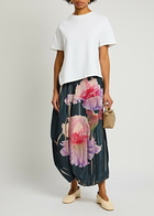 High Celebrate Satin Midi Skirt Multicoloured 1