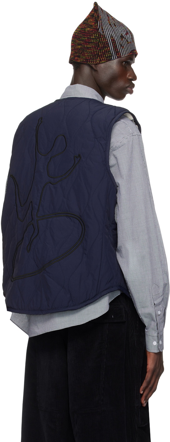 Perks and Mini Navy & Off-White Penchant Reversible Puffer Vest