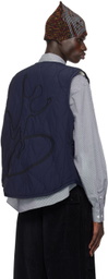 Perks and Mini Navy & Off-White Penchant Reversible Puffer Vest