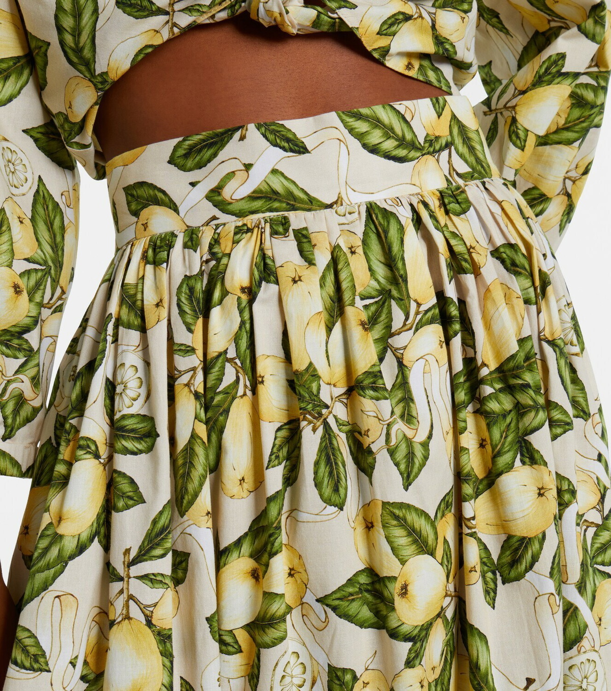 Adriana Degreas Printed cotton-blend maxi skirt