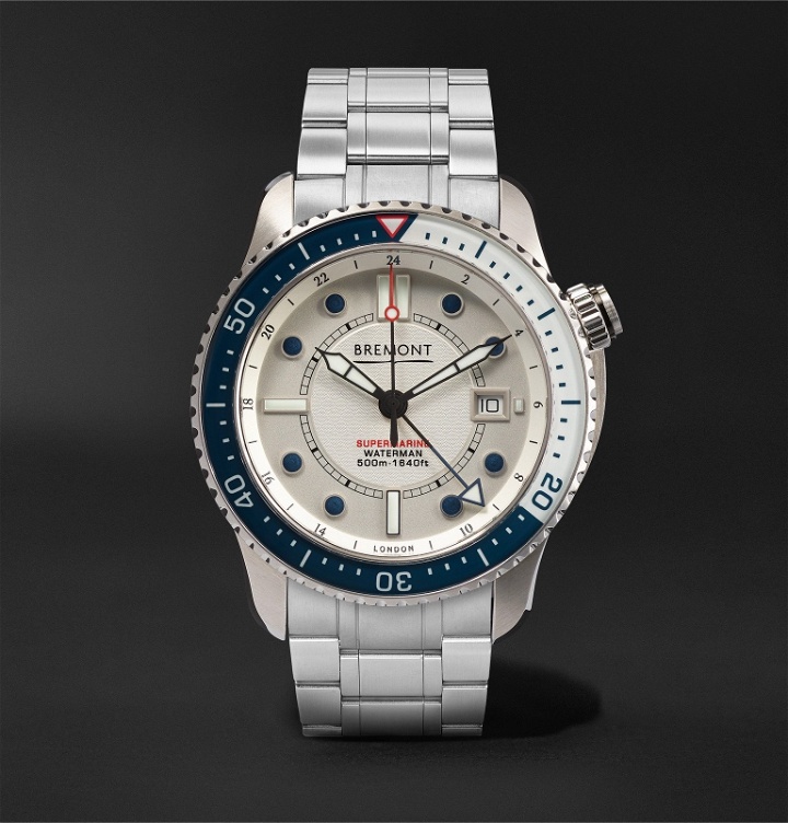 Photo: Bremont - Supermarine Waterman Limited Edition Automatic 43mm Stainless Steel and Kevlar Watch, Ref. No. S500 - White
