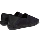 TOM FORD - Barnes Collapsible-Heel Suede and Leather Espadrilles - Midnight blue