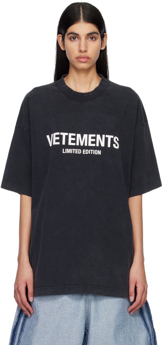 VETEMENTS Black 'Limited Edition' T-Shirt Vetements