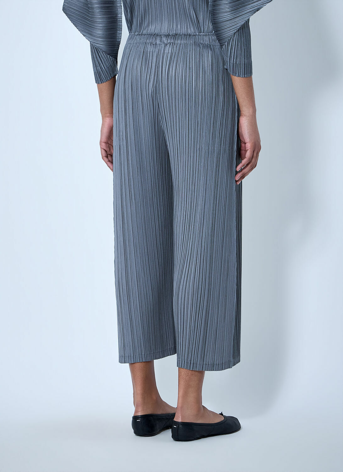 Pleats Please Issey Miyake Pleated Wide-Leg Trousers