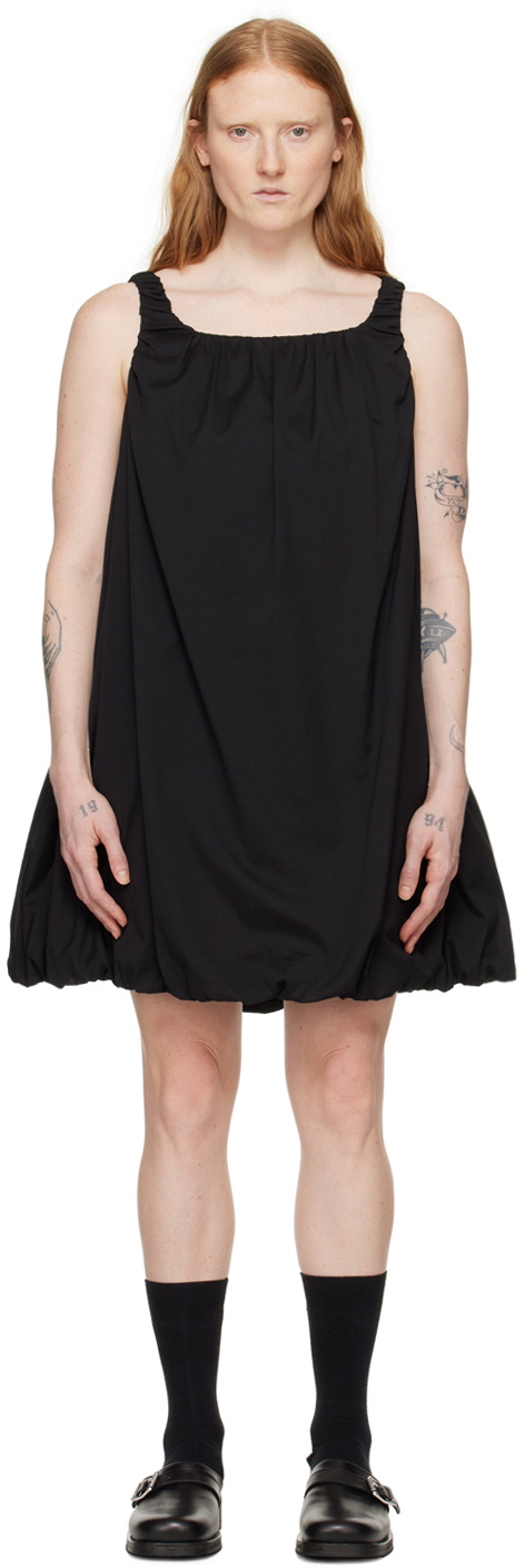AMOMENTO Black Semi-Sheer Minidress AMOMENTO 