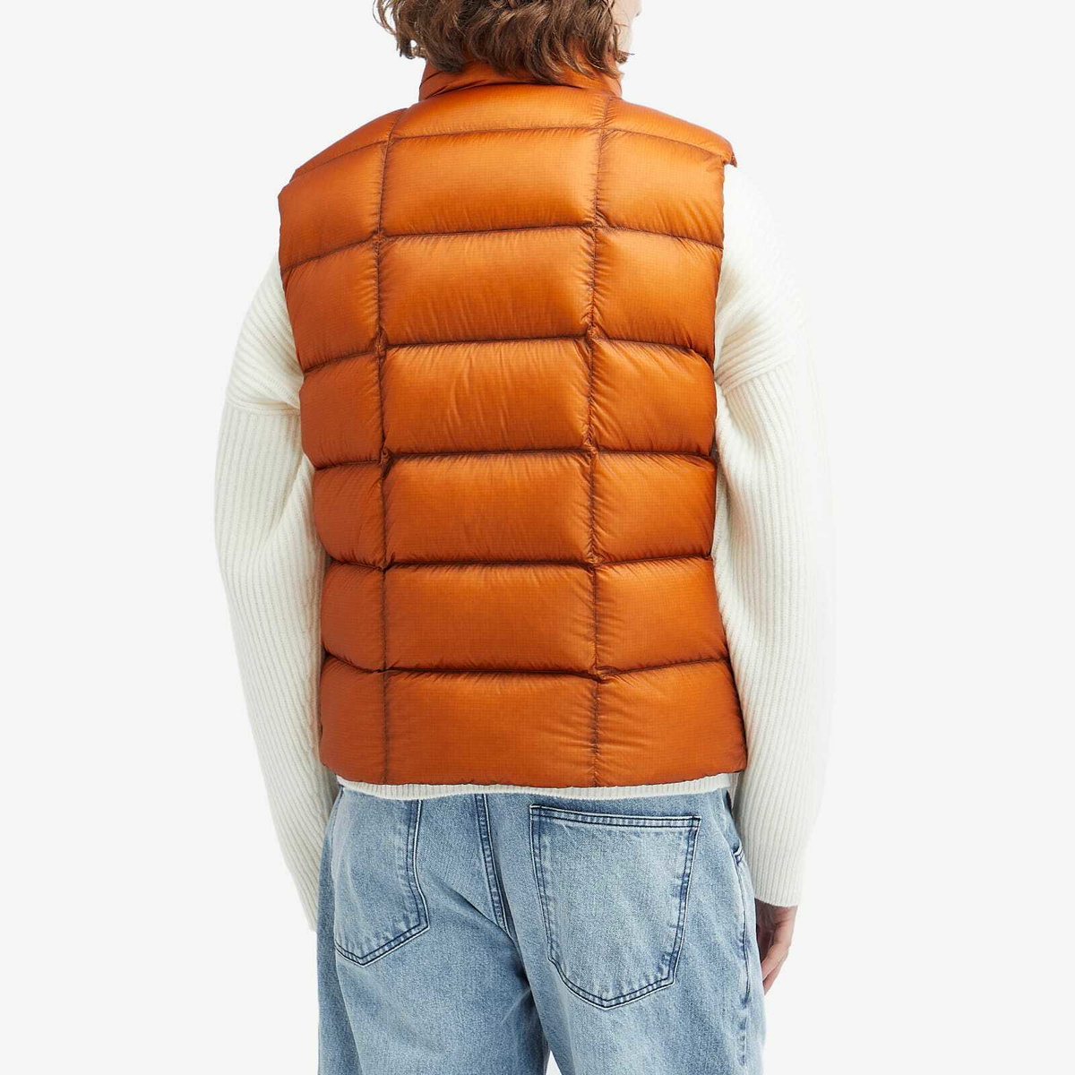 C.P. Company Men's D.D Shell Down Vest in Bombay Brown C.P. Company