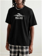 Local Authority LA - Razor Wave Printed Cotton-Jersey T-Shirt - Black