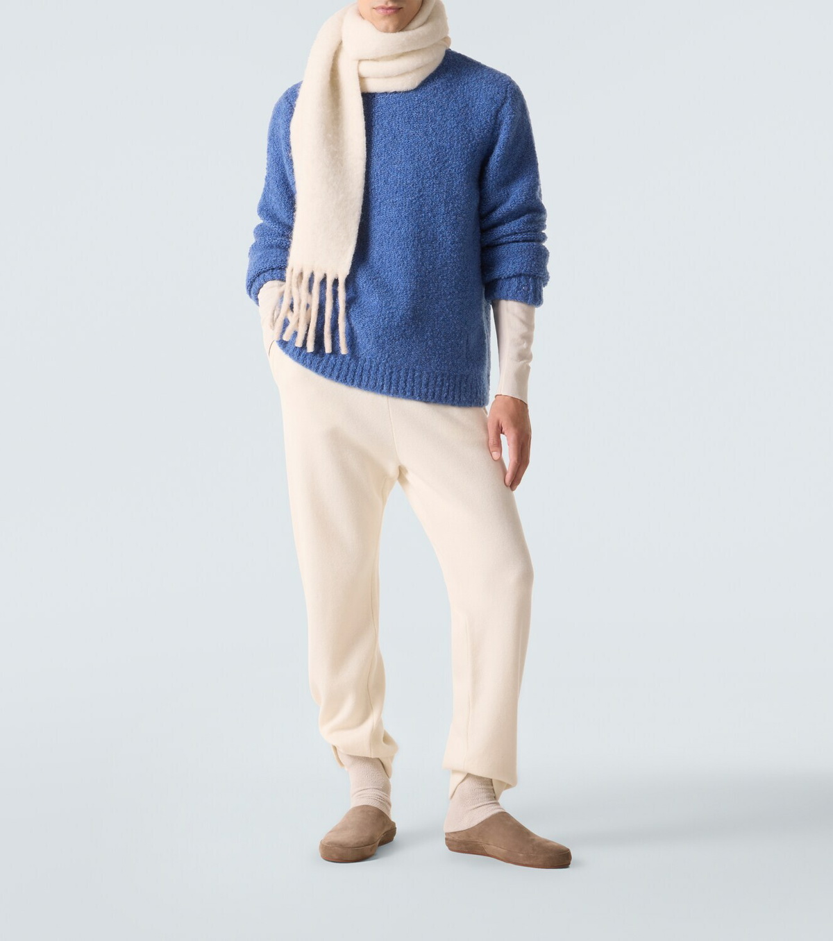 God's True Cashmere Cloud cashmere sweater with lapis lazuli