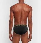 Versace - Logo-Trimmed Swim Briefs - Men - Black