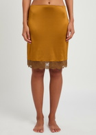 Hanro Gale Lace Stretch-satin Underskirt Gold