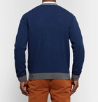 Boglioli - Two-Tone Wool and Cashmere-Blend Cardigan - Men - Navy