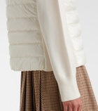 Moncler Down-paneled virgin wool cardigan
