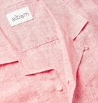 Albam - Camp-Collar Linen Shirt - Pink