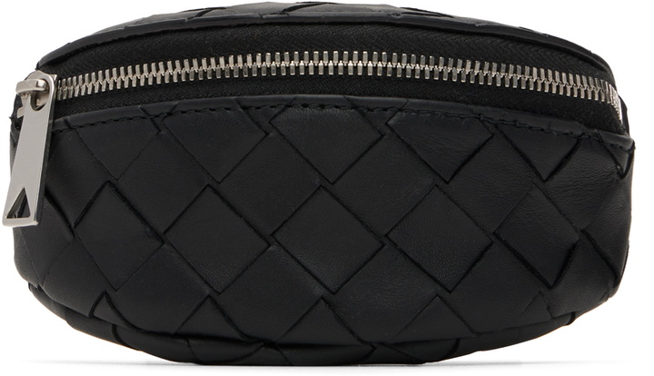 Photo: Bottega Veneta Black Intrecciato Wrist Pouch