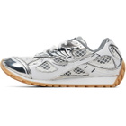 Bottega Veneta White & Silver Orbit Sneakers