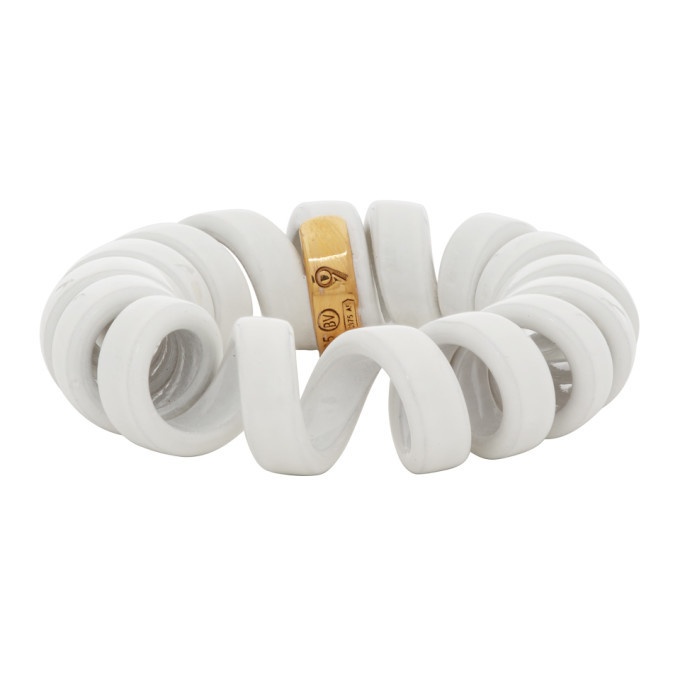 Photo: Bottega Veneta White Coiled Ring